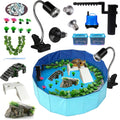 22.8 inch Turtle Tank Habitat Kit with Basking Platform E998