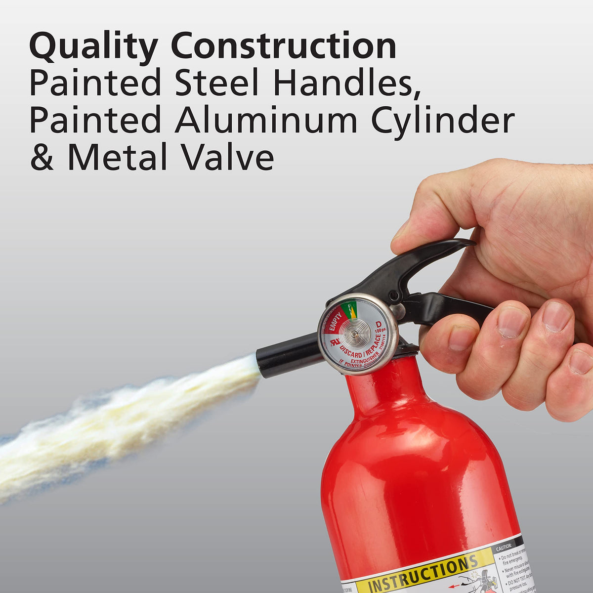 White 3.9 Lbs. Fire Extinguisher with Wall Mount V670
