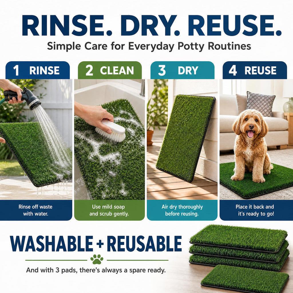 Dog Potty Grass Pads, 3 Pack, 25 x 20 in Replacement Turf T850499