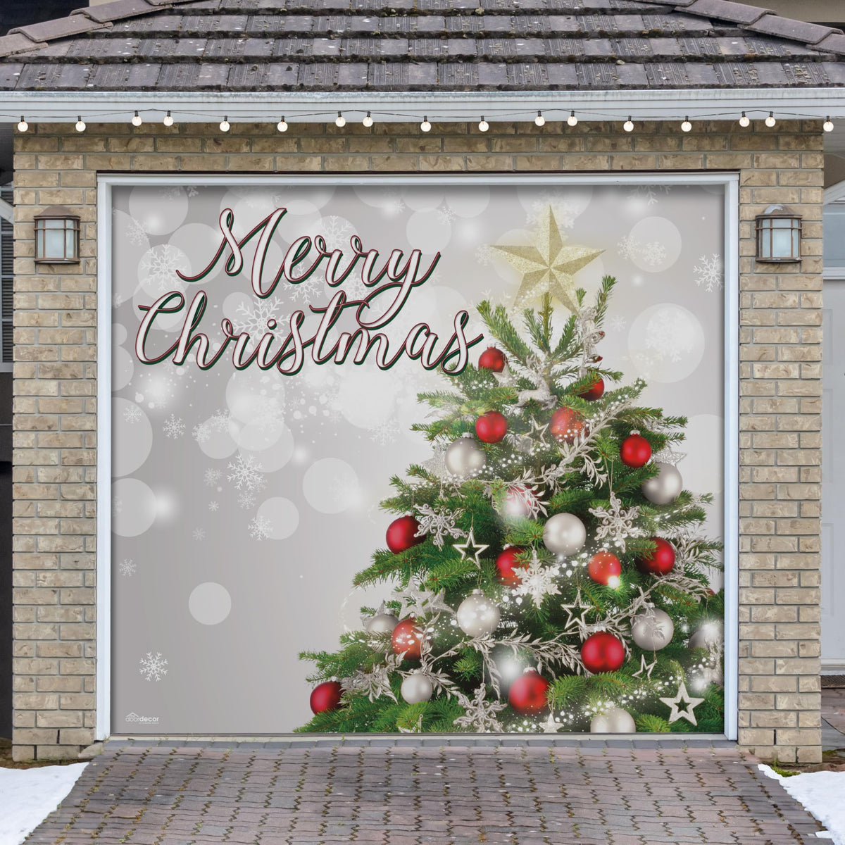 Christmas Tree Garage Door Banner T25655