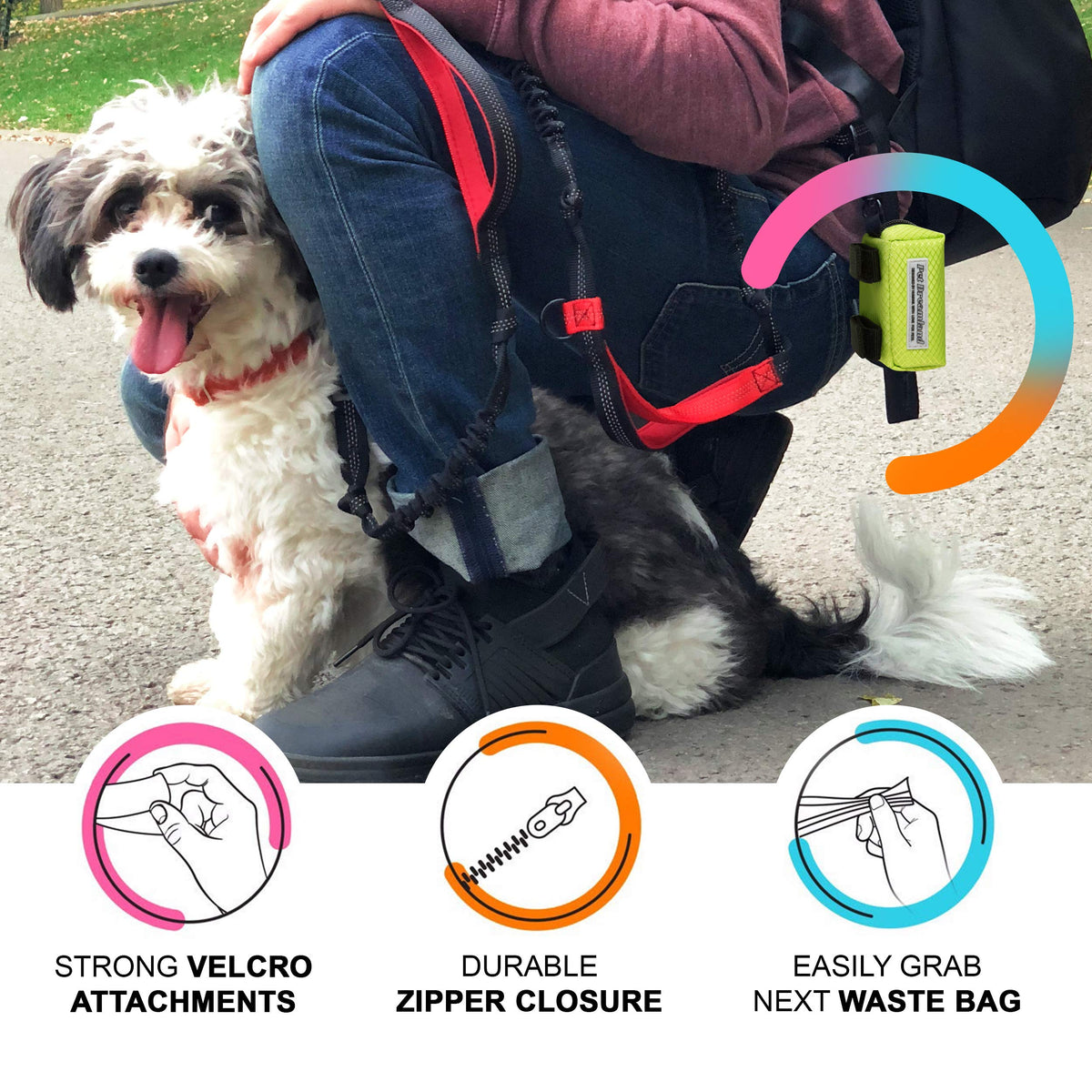 Hands Free Dog Leash with Poop Bag Dispenser Z27354