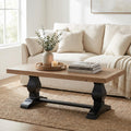 Solid Wood Coffee Table, Black and Driftwood T340