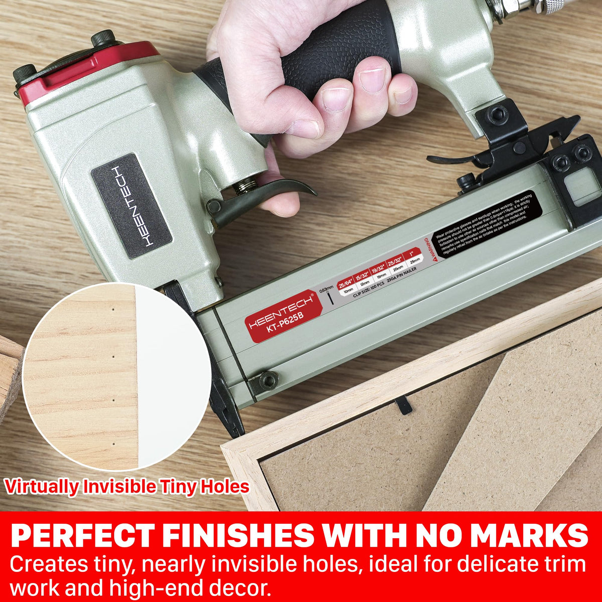 Pneumatic Pin Nailer 23 Gauge with 2160pcs Pin Nails C43265