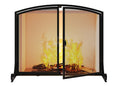 Black Steel Fireplace Screen with Doors A637
